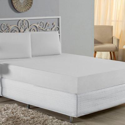 Jogo De Cama Casal Nobre 3 Peças Lençol Com Elástico De 30cm De Altura Malha 100% Algodão - Branco