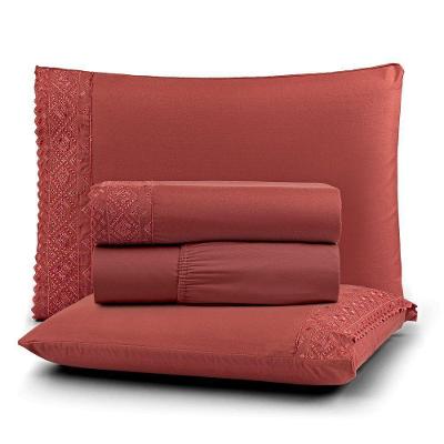 Jogo De Cama Nobless Queen 04 Peças 100% Poliéster - Canela