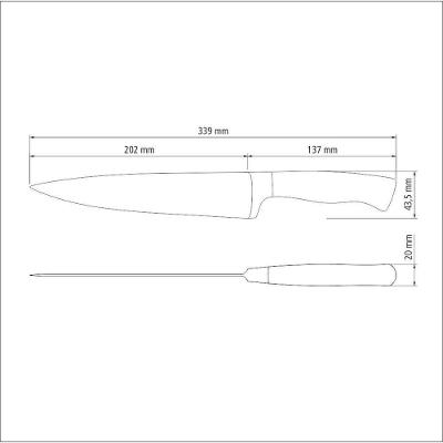 Faca Chef Tramontina Cronos Em Aço Inox 8" Tramontina