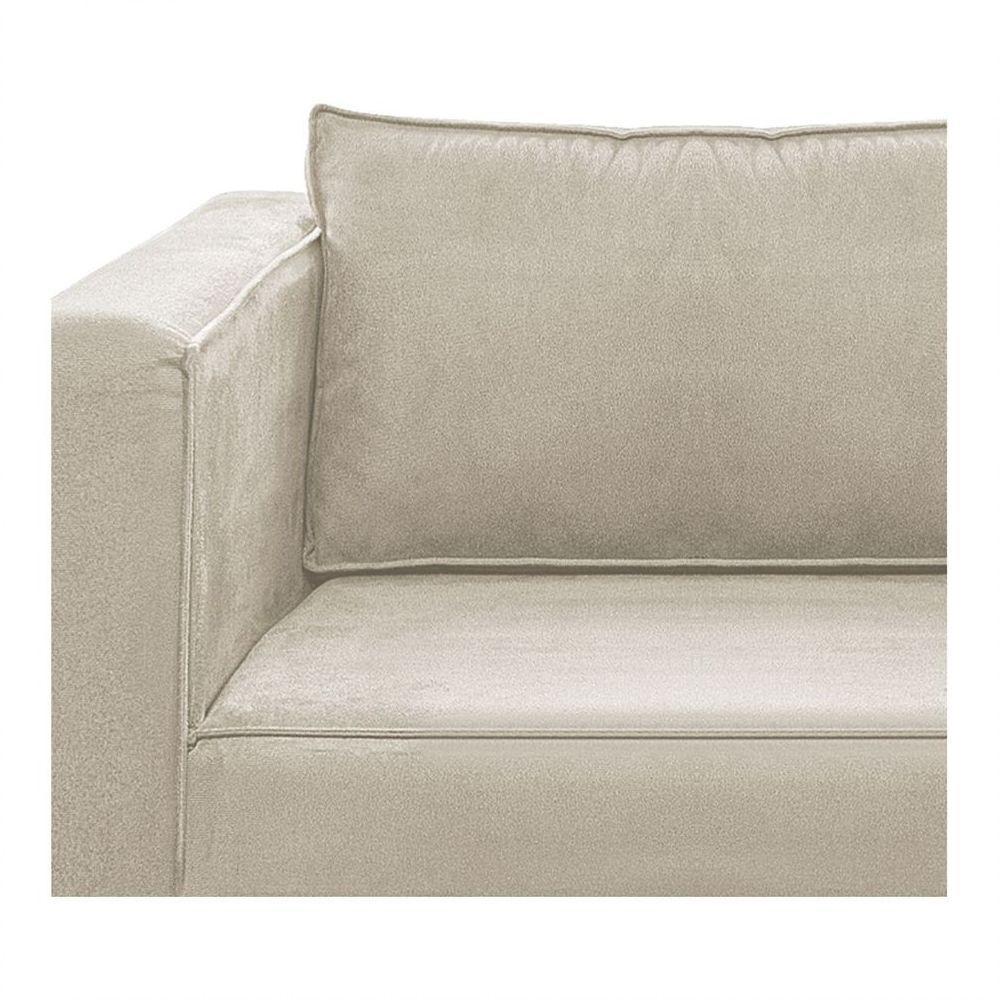 Kit Sofá 2 Lugares E 2 Poltronas Europa Suede Bege - 6