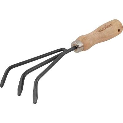 Ancinho Para Jardim Com 3 Dentes, Cabo Em Madeira, Arv 0002, Vonder Ostenvonder