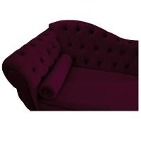 Diva Recamier Diana 140cm Lado Direito Suede Bordô - 3