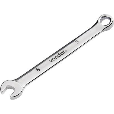 Chave Combinada 8 Mm, Aço Cromo Vanádio, Reta Cromada, Vonder Ostenvonder