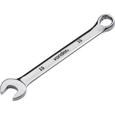 Chave Combinada 15 Mm, Aço Cromo Vanádio, Reta Cromada, Vonder