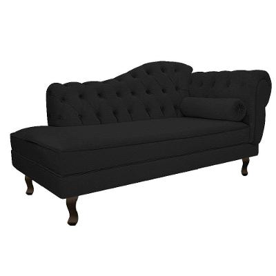Diva Recamier Diana 185cm Lado Esquerdo Corano Preto