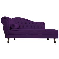 Diva Recamier Diana 160cm Lado Direito Suede Roxo - 5