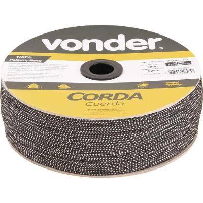 Corda Multifilamento Trançada 6,0 Mm X 165 M, Cores Diversas, Vonder