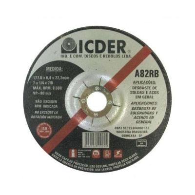 Disco De Desbaste 7'' Para Solda E Aço Com 2 Telas - Icder