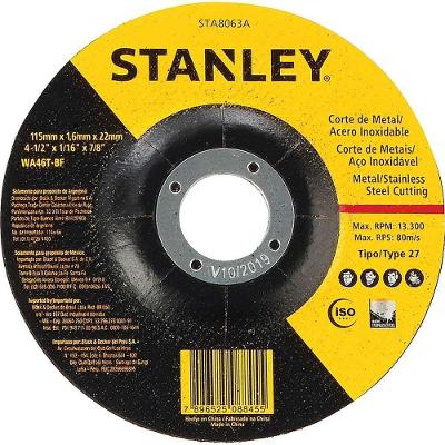 Disco De Corte, 114,3 Mm X 1,6 Mm X 22,2 Mm, Para Metal/inox, Sta8063 Stanley Ostenvonder