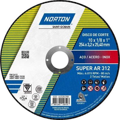 Disco De Corte, 254 Mm X 3,2 Mm X 25,40 Mm, Ar 312 Norton Ostenvonder