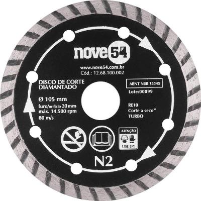 Disco De Corte Diamantado, 105, Mm, Turbo, N2, Nove54 Ostenvonder
