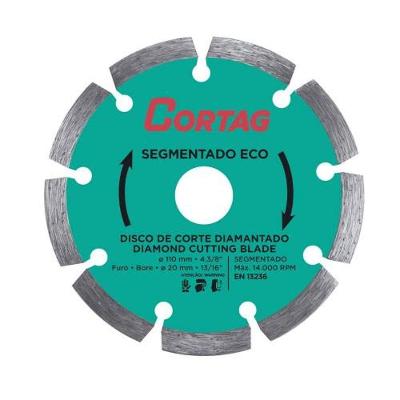 Disco Diamantado Segmentado 4.3-8'' Para Concreto E Alvenaria - Cortag