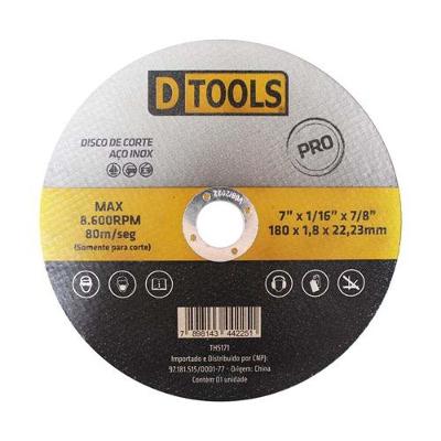 Disco De Corte 7'' X 1,8mm Para Aço-inox - Dtools