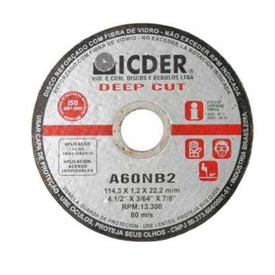 Disco De Corte Deep Cut 4,5'' X 1,2mm X 22mm - Aço Inox, Carbono, Bronze E Alumínio