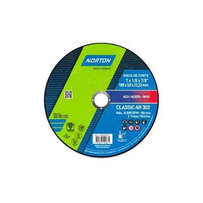 Disco De Corte Metal Classic 7'' Norton - Para Cortes E Desbastes Em Geral