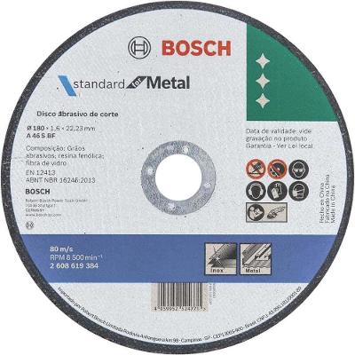 Disco De Corte Para Aço, 180 Mm X 1,6 Mm X 22,23 Mm, Standard, Bosch Ostenvonder