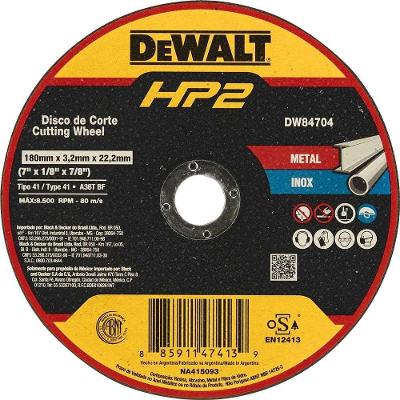 Disco De Corte 180 Mm X 3,2 Mm X 22,23 Mm, Dw84704 Hp2 Dewalt Ostenvonder