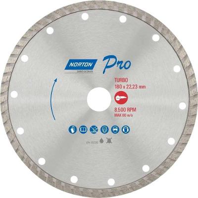 Disco De Corte Diamantado, Turbo, 180 Mm, Furo 22,2 Mm, 70184645784 Norton Ostenvonder