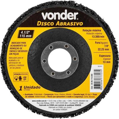 Disco Abrasivo 4.1/2, Furo De 7/8 (22,23 Mm), Vonder Ostenvonder