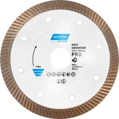 Disco Diamantado Para Porcelanato, 110 Mm X 1 Mm X 20 Mm, Pro Fino, Norton Ostenvonder