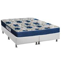 Cama Box Queen: Colchão Anatômico Ortobom D28/EP Fort Tech ISO 60 + Base CRC Courano White(158x198) - 1