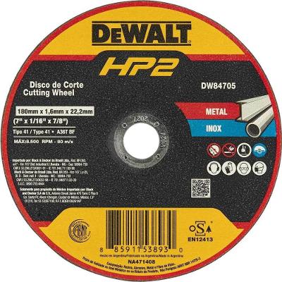 Disco De Corte 180 Mm X 1,6 Mm X 22,23 Mm, Dw84705 Hp2 Dewalt Ostenvonder
