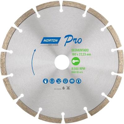 Disco De Corte Diamantado, Segmentado, 180 Mm, F22, 70184645783, Norton Ostenvonder