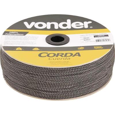 Corda Multifilamento Trançada 5,0 Mm X 250 M, Cores Diversas, Vonder