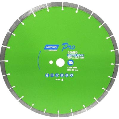 Disco Diamantado 350 Mm, Segmentado, Para Asfalto E Concreto, Pro Combo, Norton Ostenvonder