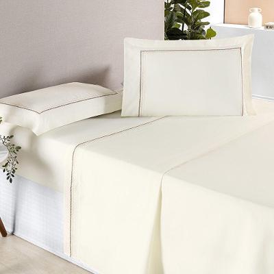 Jogo De Cama Ellos 200 Fios Casal Padrão 04 Peças 80% Algodão / 20% Poliéster - Palha