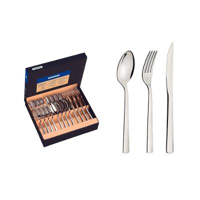 Faqueiro Tramontina Oslo Em Aço Inox Facas Para Churrasco Acabamento Brilho 24 Peças Estojo Papel Tramontina