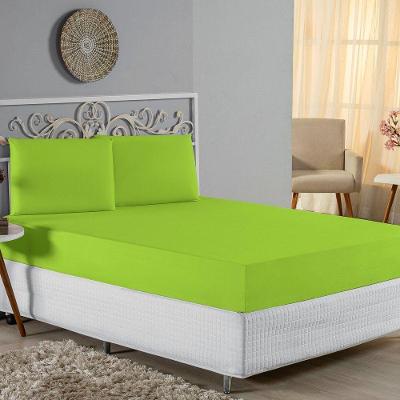 Jogo De Cama King Nobre 3 Peças Lençol Com Elástico De 30cm De Altura Malha 100% Algodão - Pistache