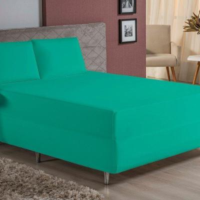 Jogo De Cama King Nobre 3 Peças Luva De Box 55cm De Altura Malha 100% Algodão - Jade