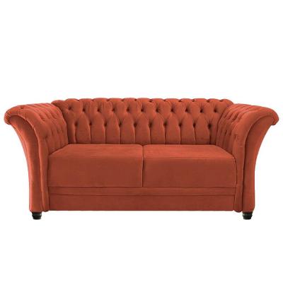 Namoradeira Chesterfield Sofia Suede Terracota