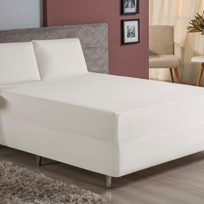 Jogo De Cama Queen Nobre 3 Peças Luva De Box 55cm De Altura Malha 100% Algodão - Palha