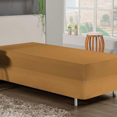 Jogo De Cama Solteiro Nobre 2 Peças Luva De Box 55cm De Altura Malha 100% Algodão - Cobre