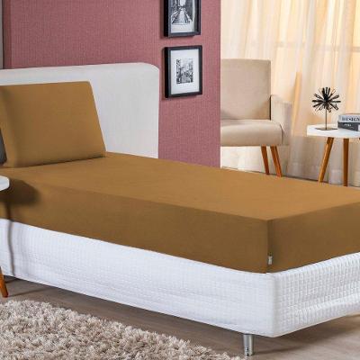 Jogo De Cama Solteiro Nobre 2 Peças Lençol Com Elástico De 30cm De Altura Malha 100% Algodão - Cobre