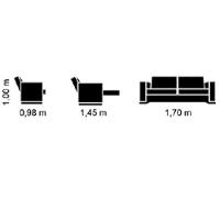 Estofado Adapt 2 Lugares Retrátil E Reclinável Espuma D23 Paraná Azul - 2
