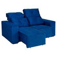 Estofado Adapt 2 Lugares Retrátil E Reclinável Espuma D23 Paraná Azul