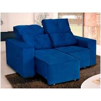 Estofado Adapt 2 Lugares Retrátil E Reclinável Espuma D23 Paraná Azul - 5