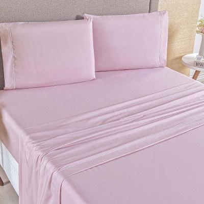 Jogo De Cama Top Line Casal King 4 Peças 180 Fios 100% Poliéster - Rosê