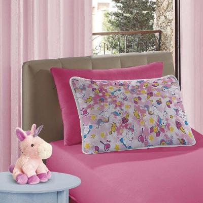 Jogo De Cama Liverpool Solteiro Malha Penteada 2 Peças 100% Algodão - Unicórnio