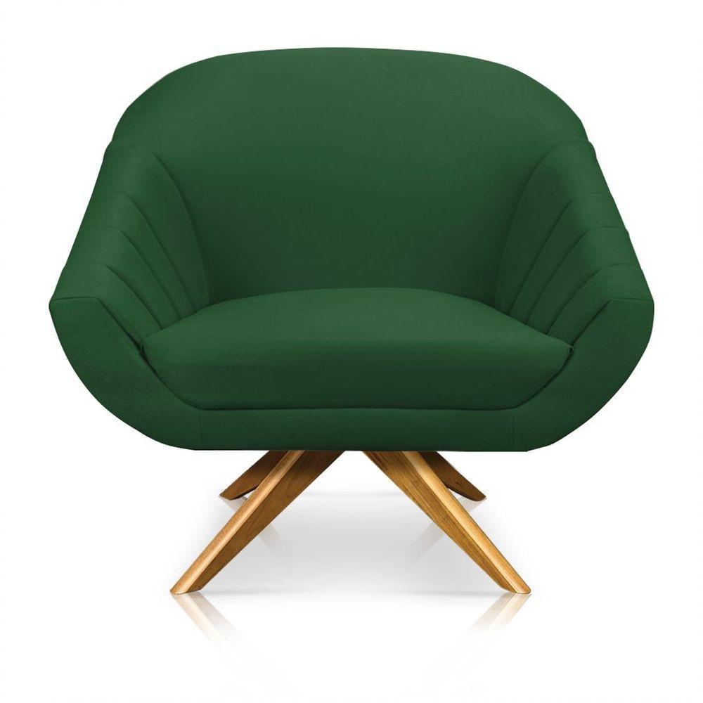 Kit 01 Namoradeira 02 Lugares E 02 Poltronas Giovana Suede Verde - 2