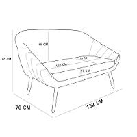 Kit 01 Namoradeira 02 Lugares E 02 Poltronas Giovana Suede Marrom Rato - 5