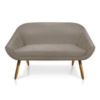 Kit 01 Namoradeira 02 Lugares E 02 Poltronas Giovana Suede Marrom Rato - 7