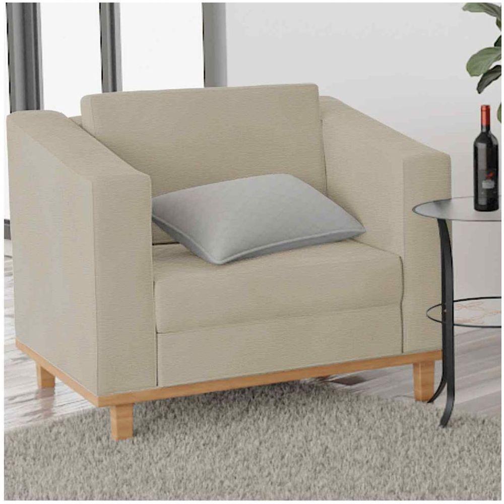 Kit Sofá 2 Lugares e 2 Poltronas Europa Corano Bege - 5