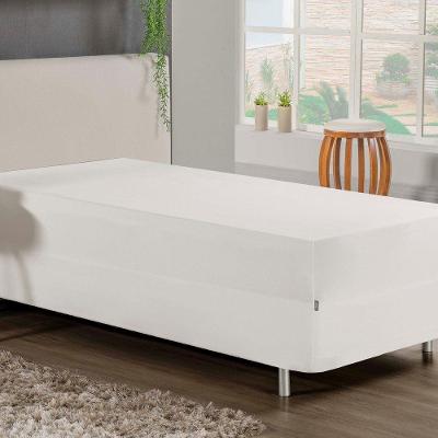 Jogo De Cama Solteiro Nobre 2 Peças Luva De Box 55cm De Altura Malha 100% Algodão - Palha