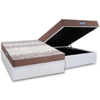 Cama Box Baú Casal: Colchão Anatômico Probel D33 / EP Guarda Costas PróIntense Double Face + Base CRC Courano White(138x188) - 1