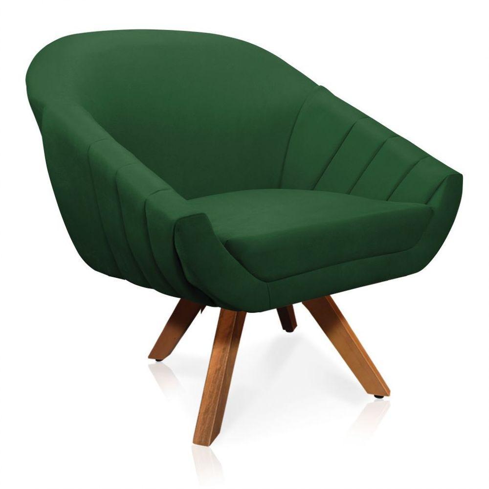 Kit 01 Namoradeira 02 Lugares E 02 Poltronas Giovana Suede Verde - 5