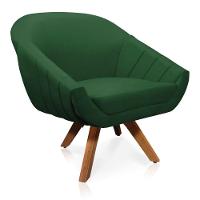 Kit 01 Namoradeira 02 Lugares E 02 Poltronas Giovana Suede Verde - 5